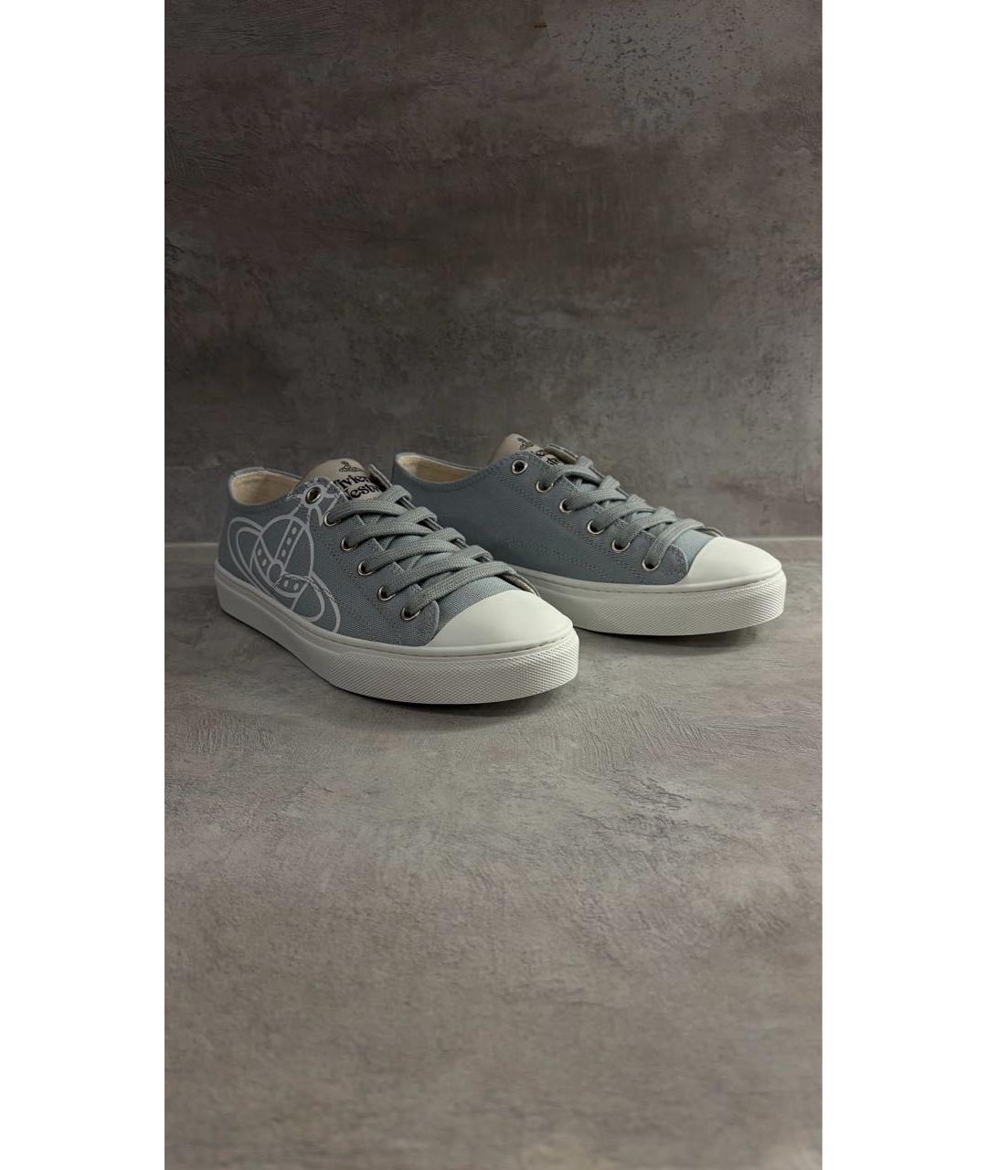 VIVIENNE WESTWOOD Серые текстильные кеды, фото 2