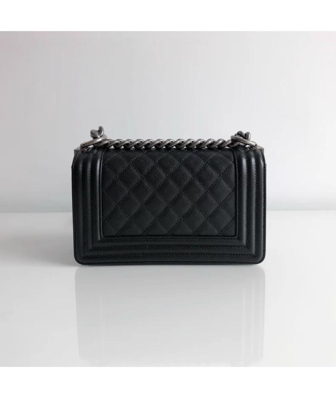 CHANEL Черная кожаная сумка через плечо, фото 4