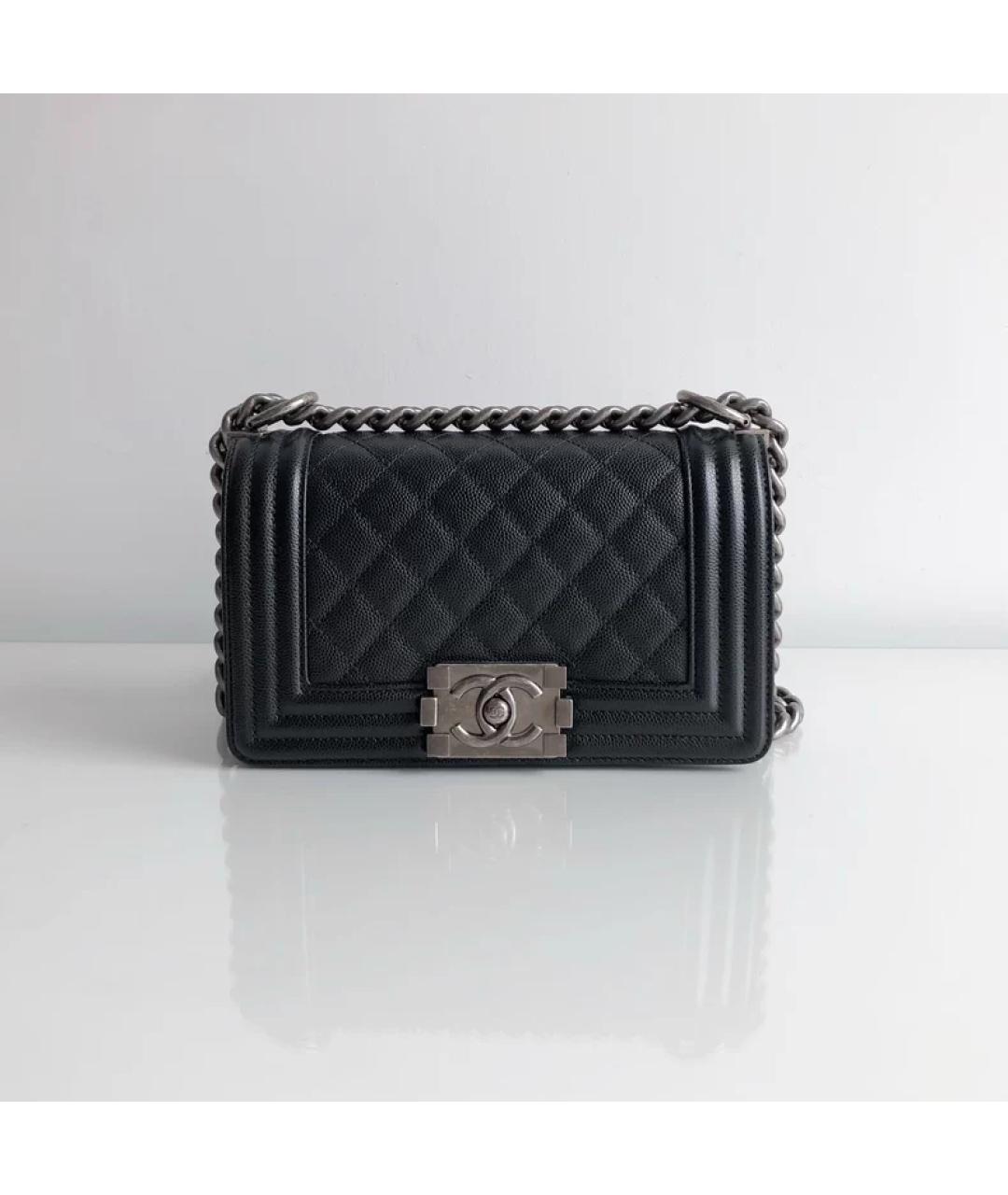 CHANEL Черная кожаная сумка через плечо, фото 10