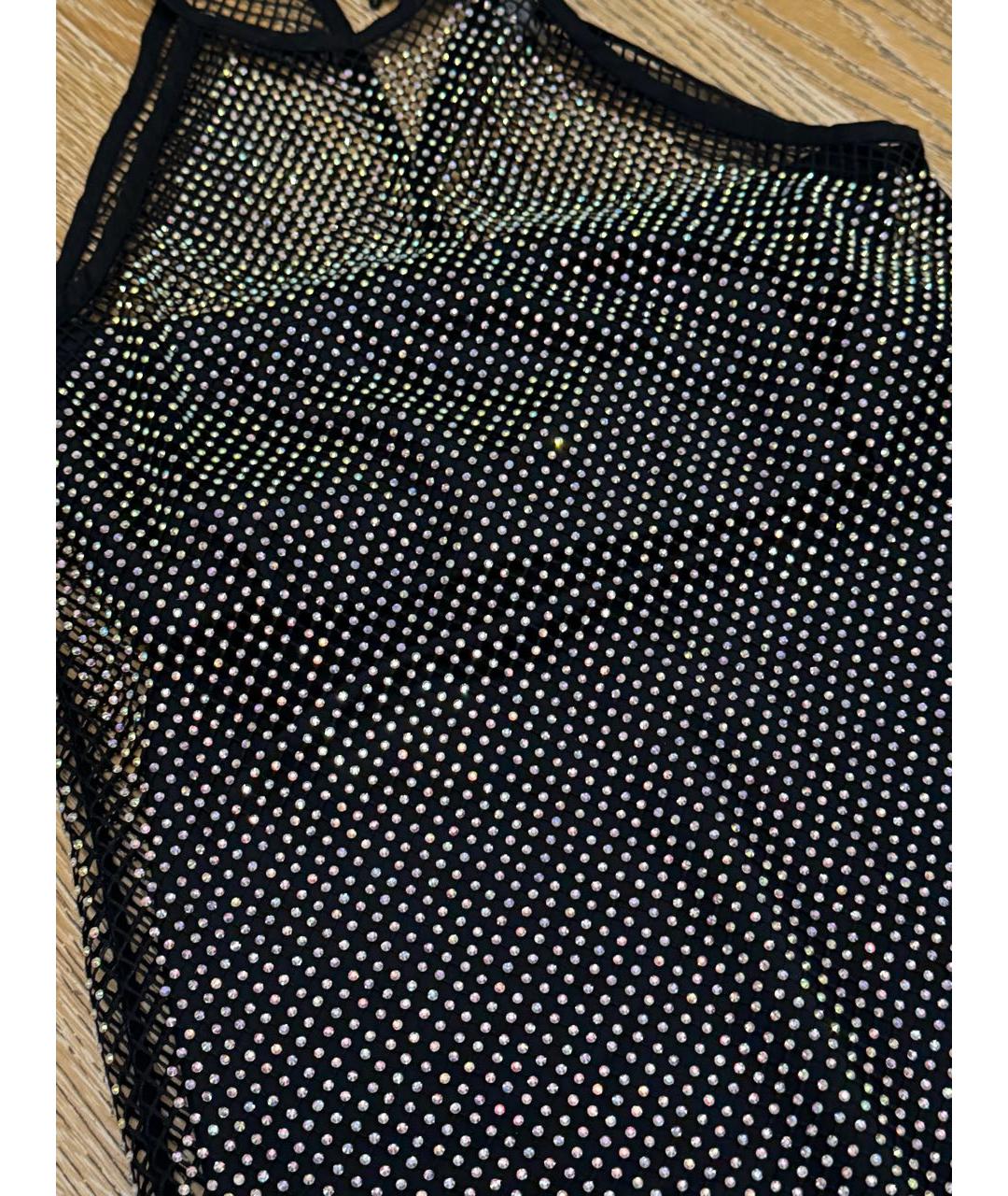 PATRIZIA PEPE Черное полиэстеровое вечернее платье, фото 8