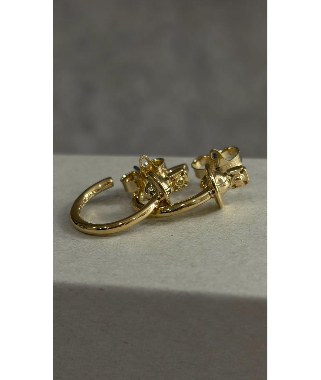 VIVIENNE WESTWOOD Золотые латунные серьги, фото 2