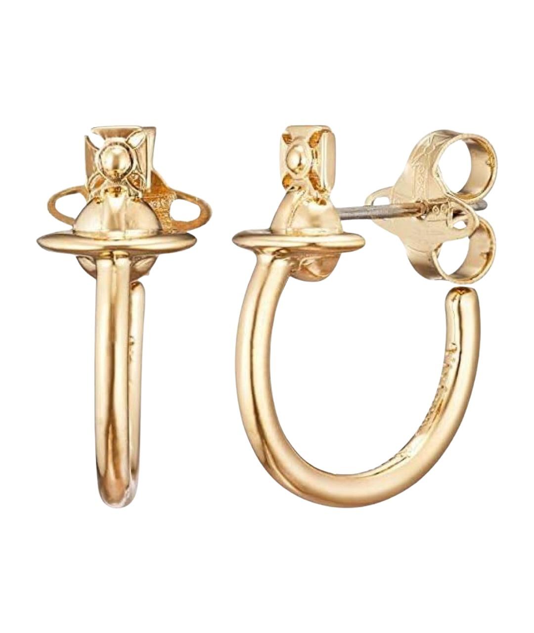 VIVIENNE WESTWOOD Золотые латунные серьги, фото 1