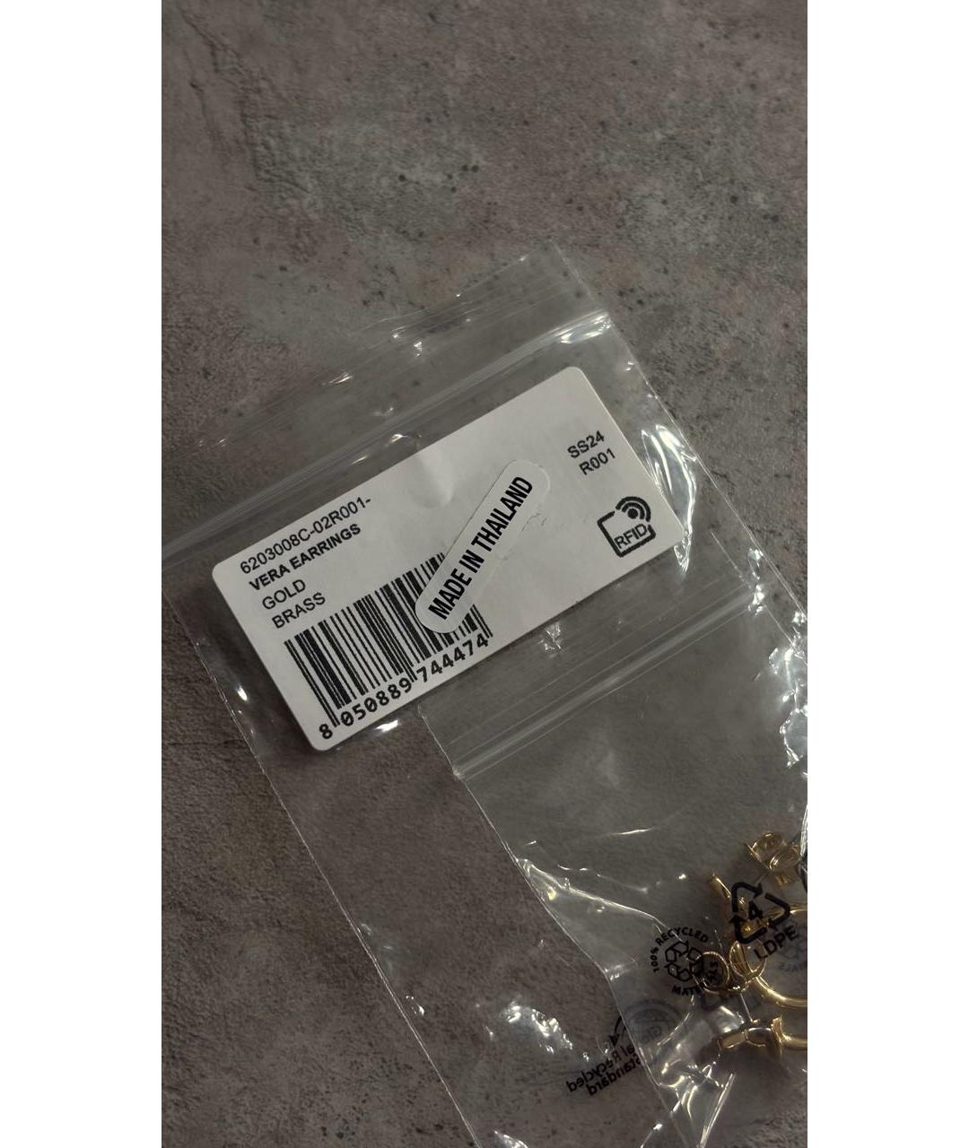 VIVIENNE WESTWOOD Золотые латунные серьги, фото 7