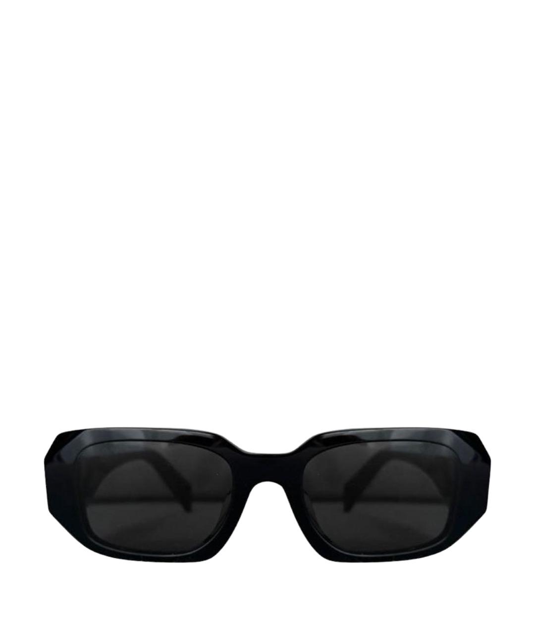 PRADA Черные пластиковые солнцезащитные очки, фото 1
