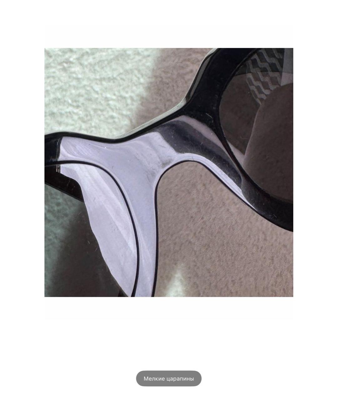 PRADA Черные пластиковые солнцезащитные очки, фото 6