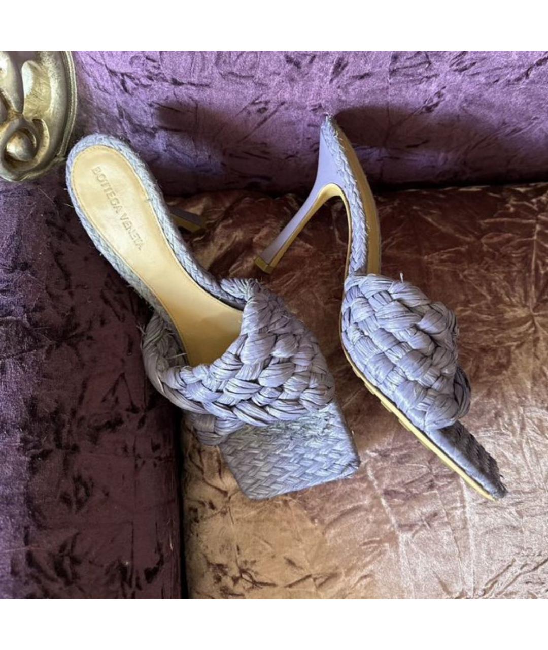 BOTTEGA VENETA Фиолетовые мюли, фото 4