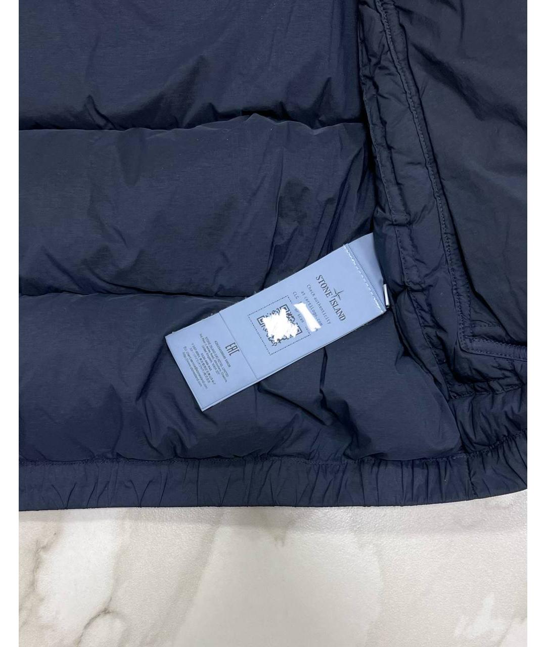 STONE ISLAND Темно-синий пуховик, фото 7