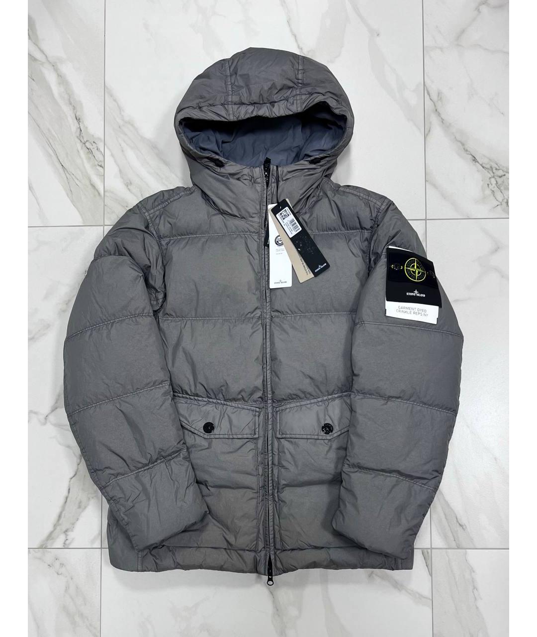 STONE ISLAND Серый пуховик, фото 10