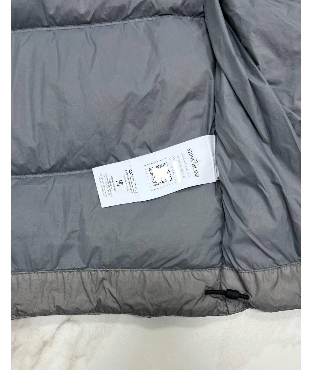 STONE ISLAND Серый пуховик, фото 7