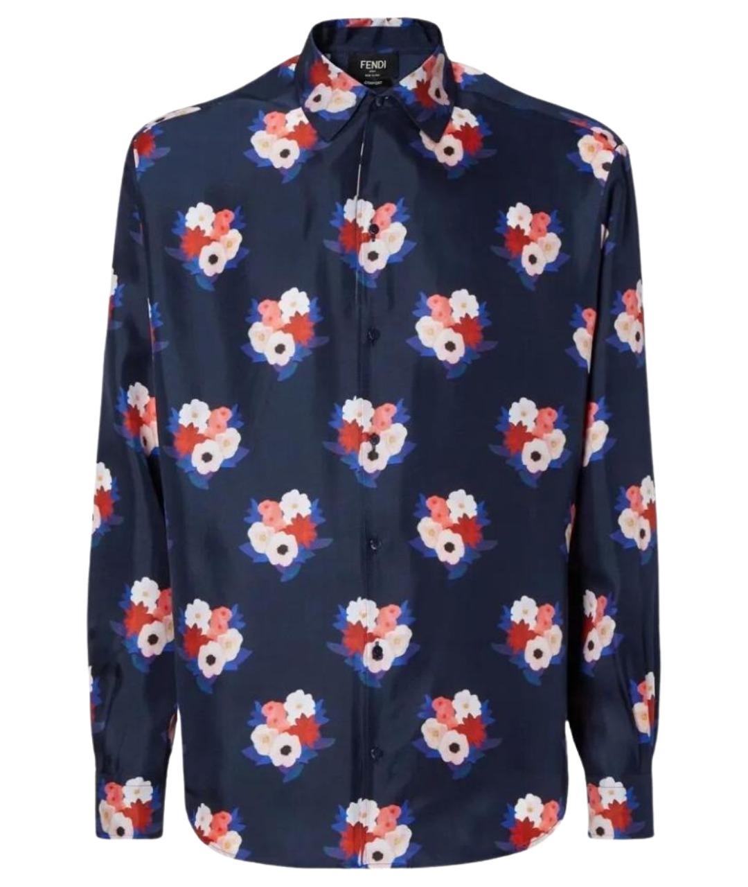 FENDI Мульти шелковая кэжуал рубашка, фото 1