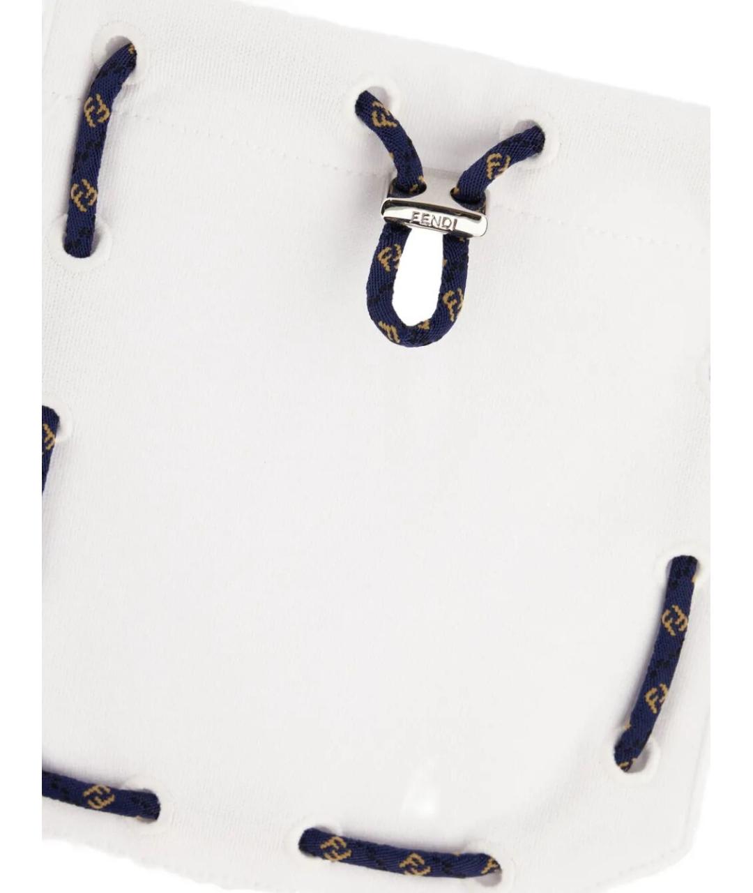 FENDI Белая хлопковая футболка, фото 3