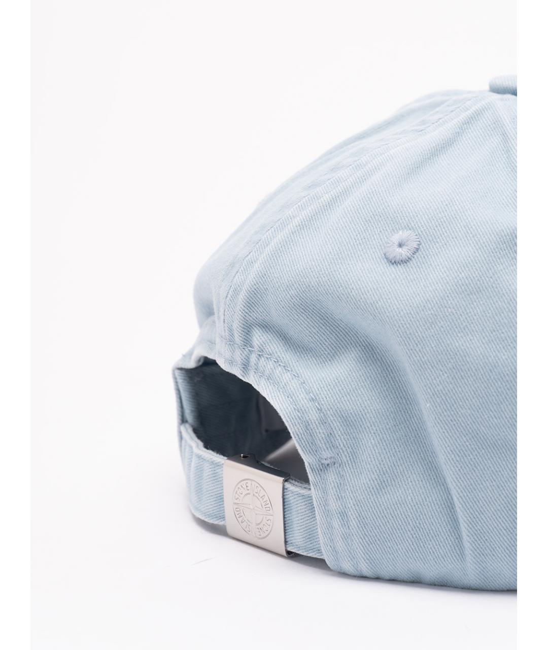 STONE ISLAND Голубая хлопковая кепка/бейсболка, фото 3