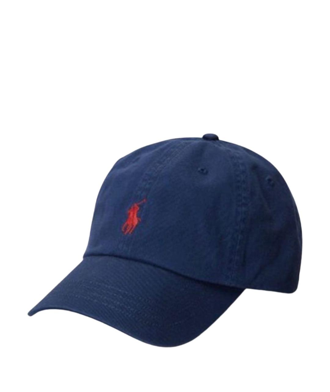 POLO RALPH LAUREN Темно-синяя хлопковая кепка/бейсболка, фото 1