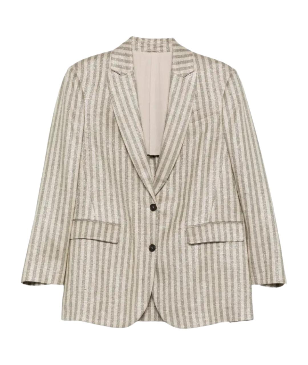 BRUNELLO CUCINELLI Мульти льняной жакет/пиджак, фото 1