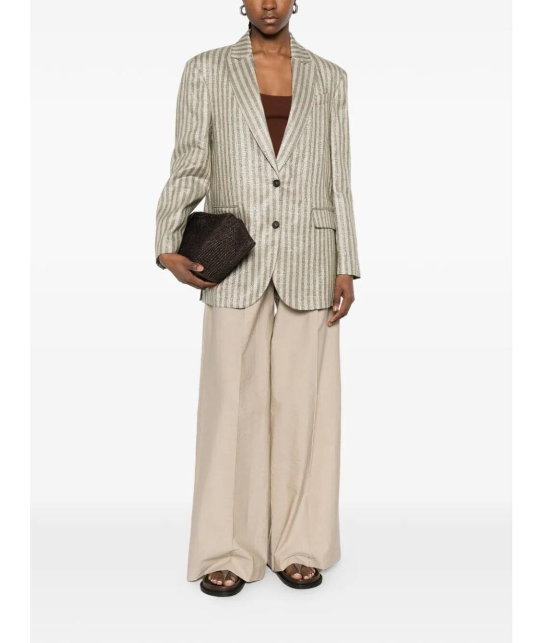 BRUNELLO CUCINELLI Мульти льняной жакет/пиджак, фото 2