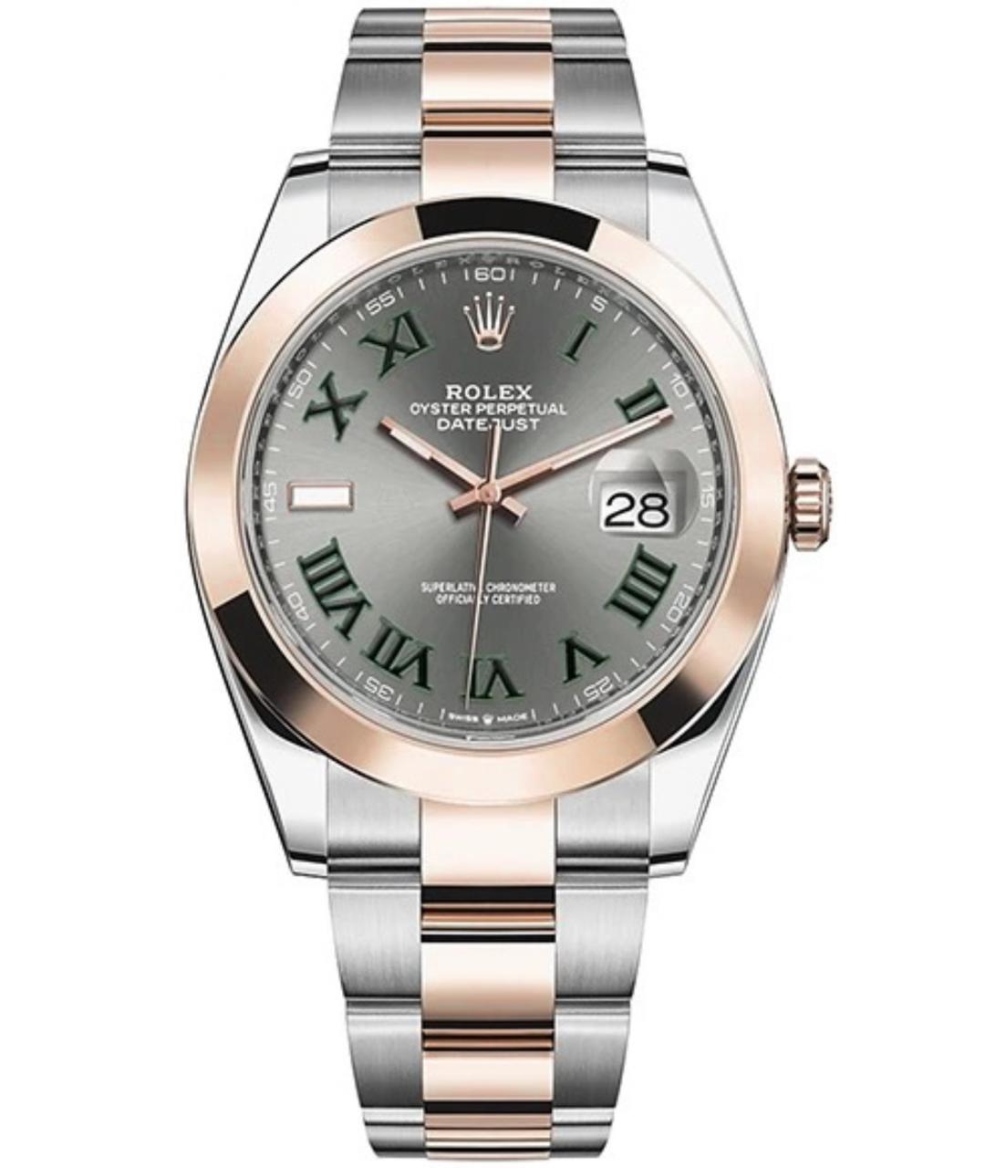 ROLEX Серые часы из розового золота, фото 1