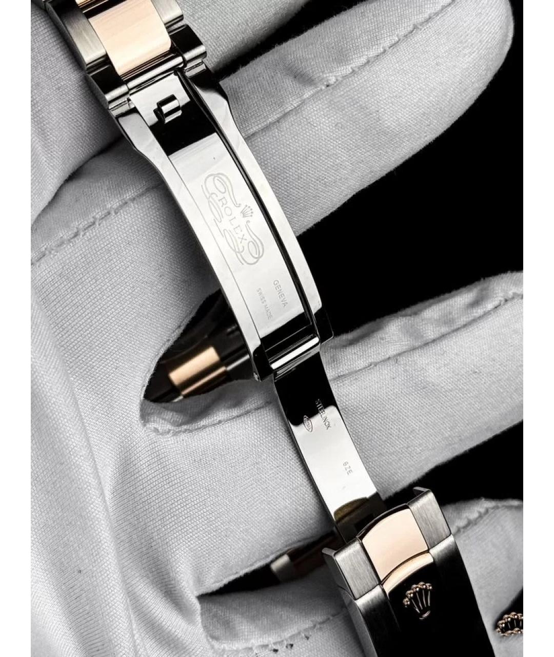 ROLEX Серые часы из розового золота, фото 6
