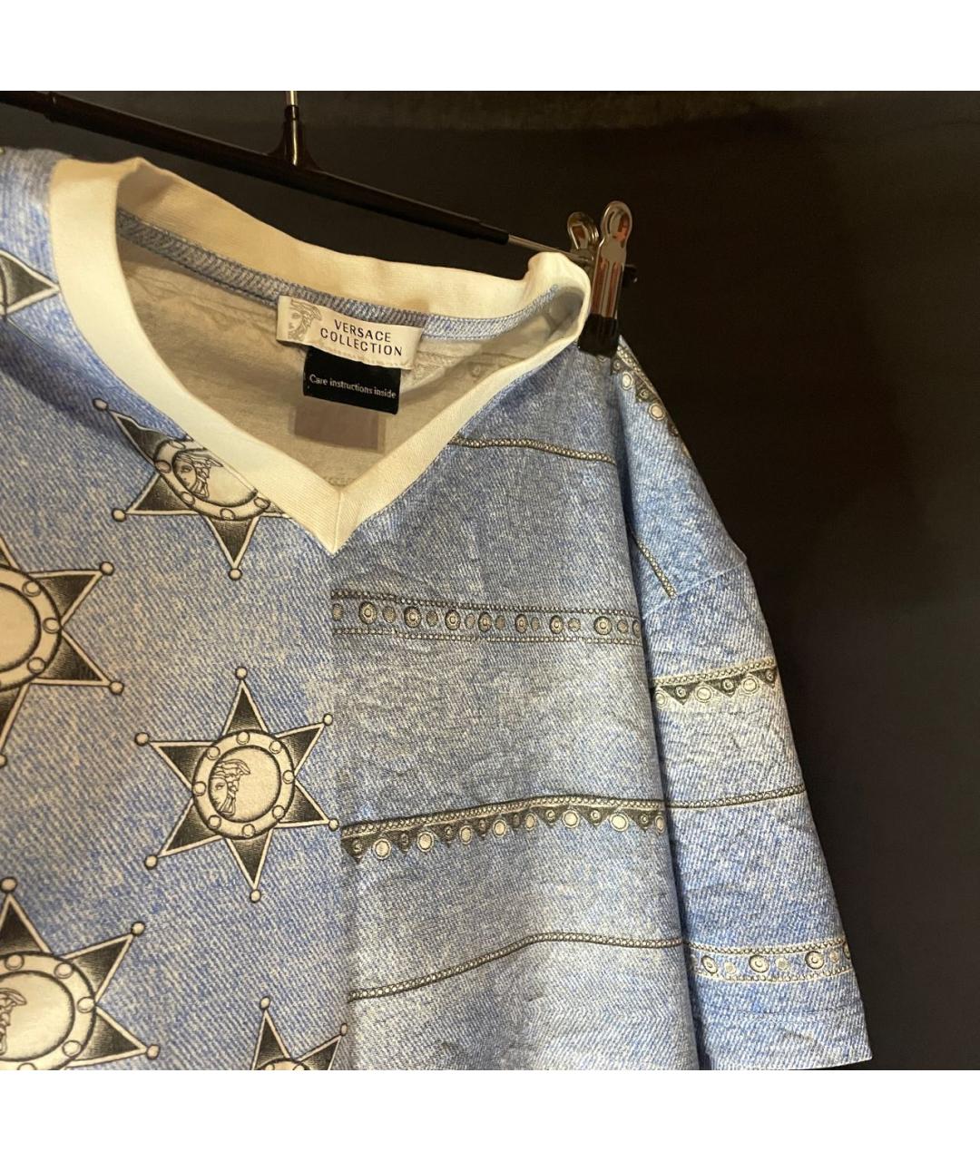 VERSACE COLLECTION Мульти хлопковая футболка, фото 4