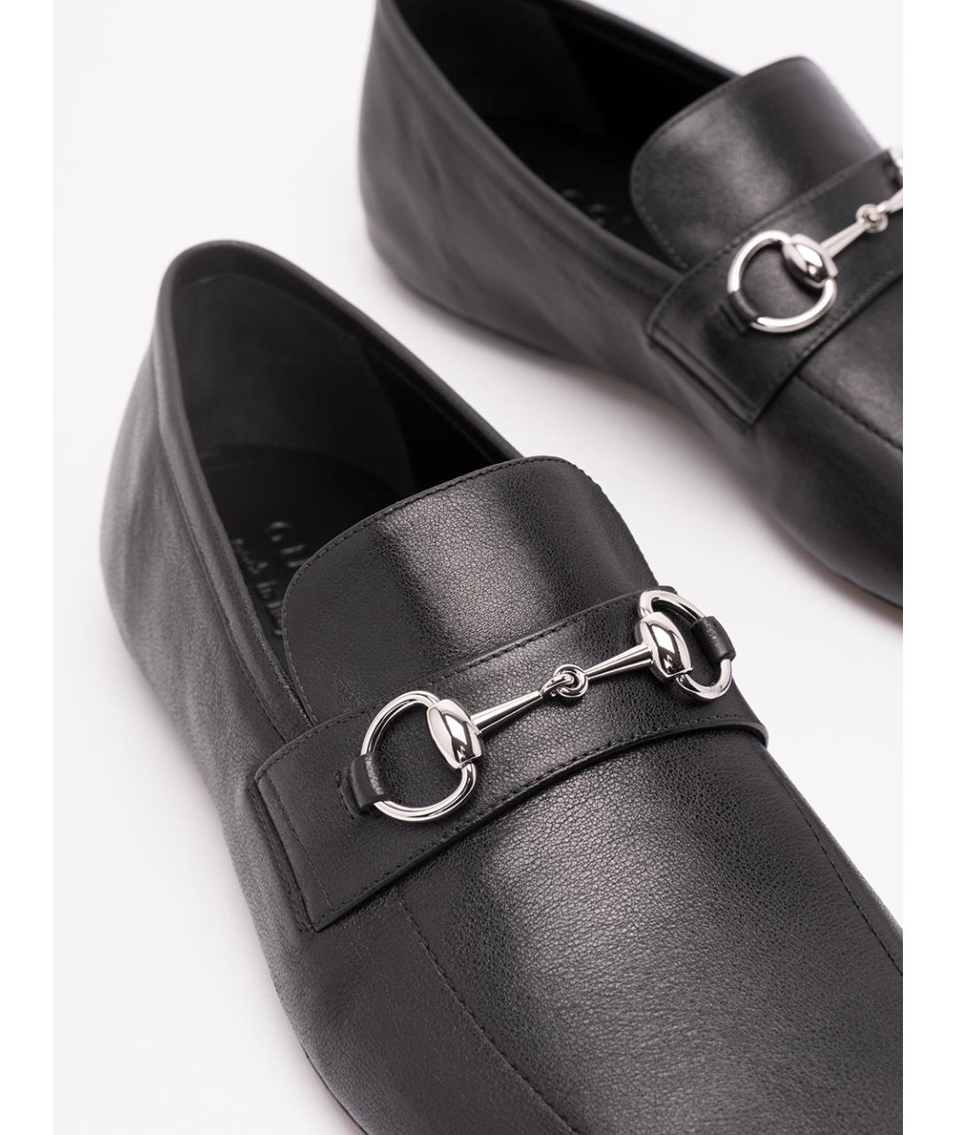 GUCCI Черные кожаные лоферы, фото 5