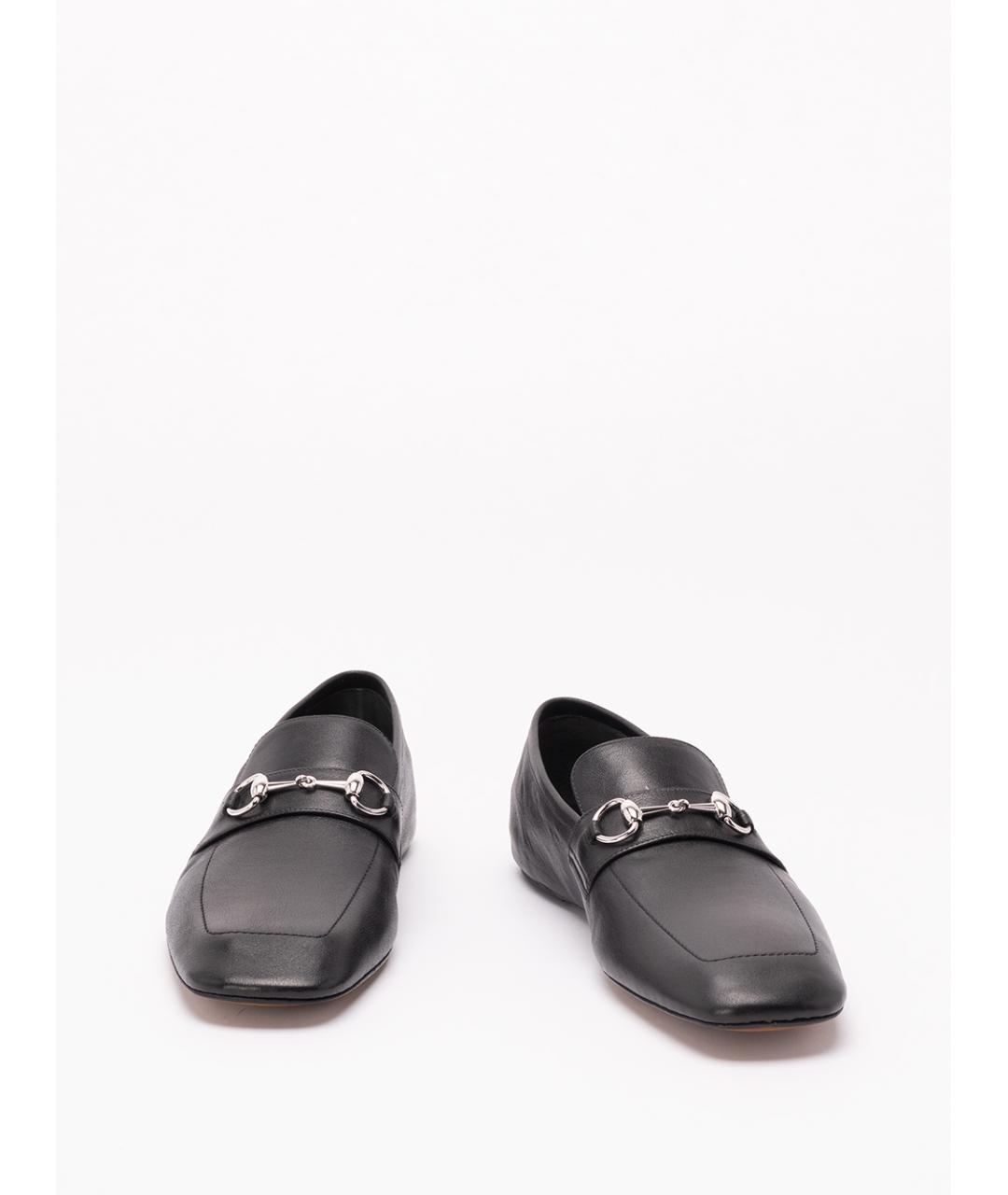 GUCCI Черные кожаные лоферы, фото 2