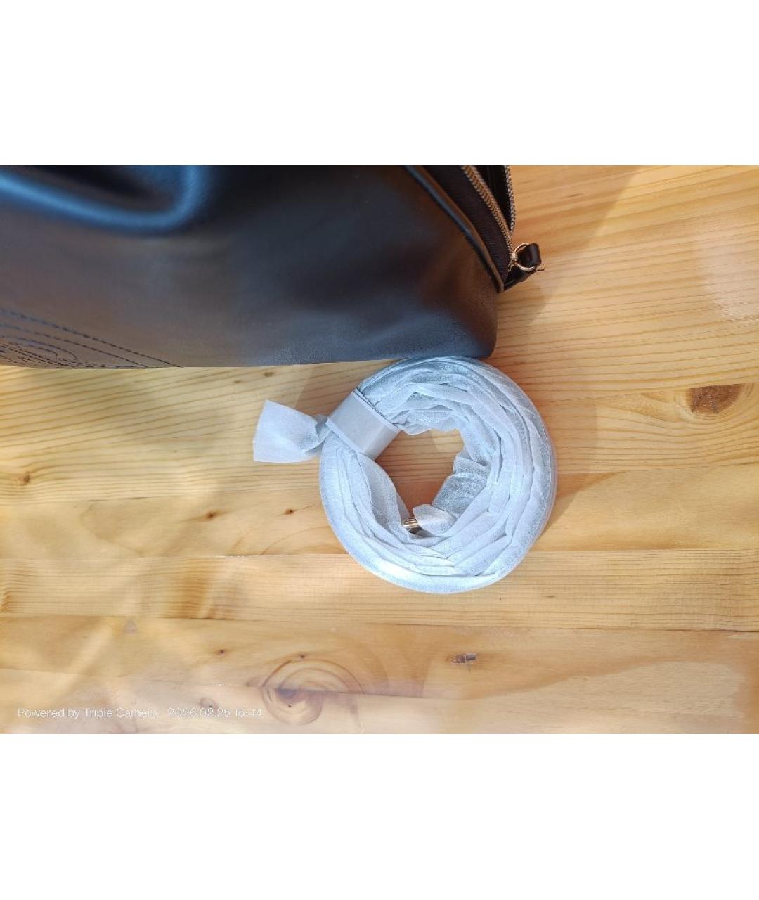 CERRUTI 1881 Черная сумка через плечо из искусственной кожи, фото 7