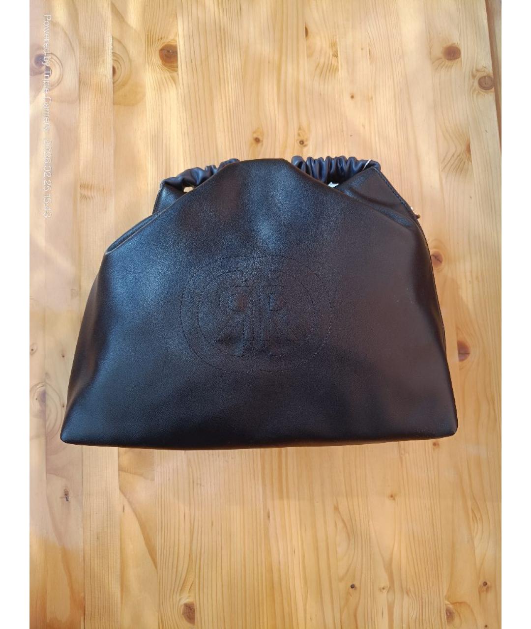 CERRUTI 1881 Черная сумка через плечо из искусственной кожи, фото 3