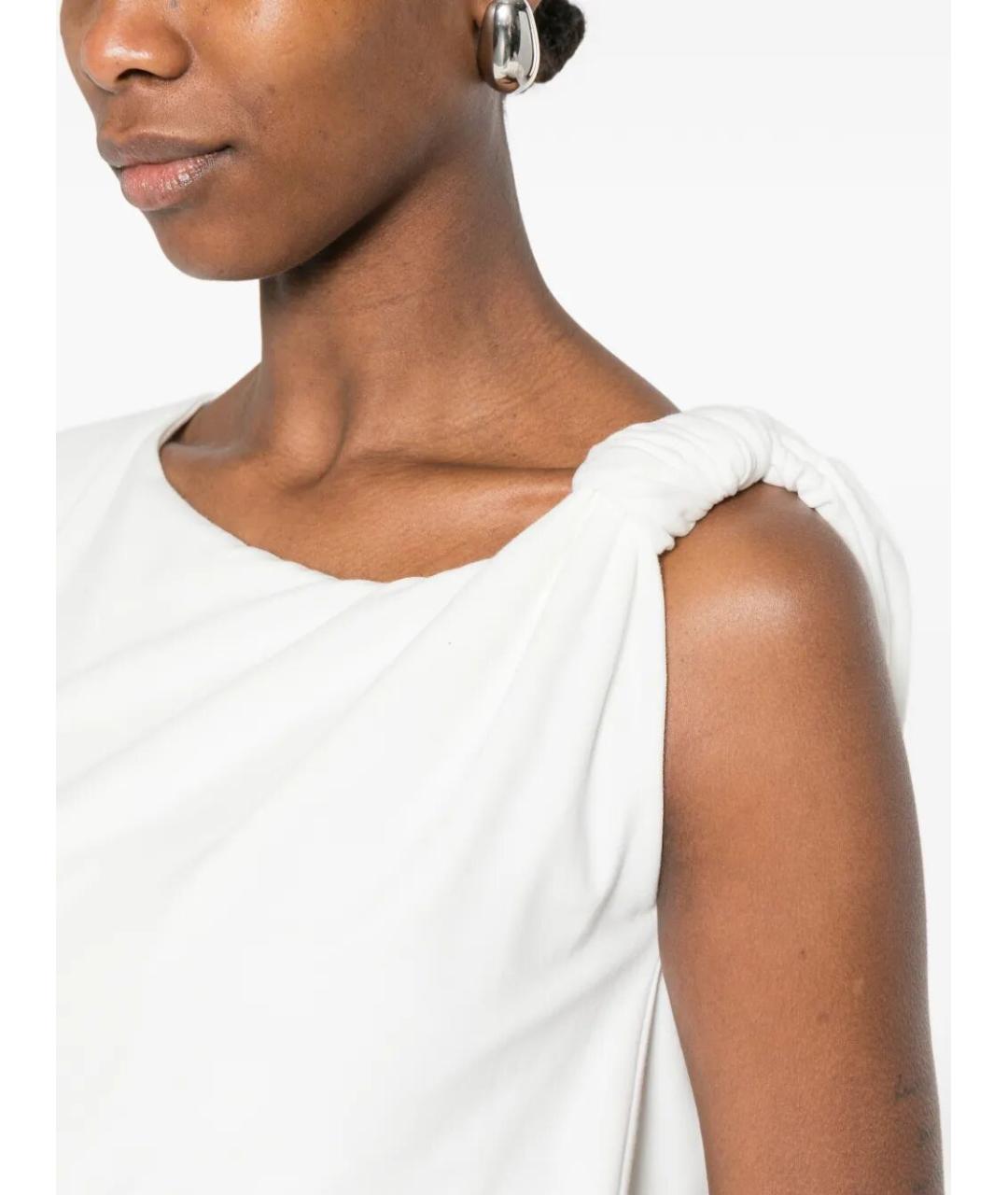 PINKO Белая хлопковая майка, фото 4