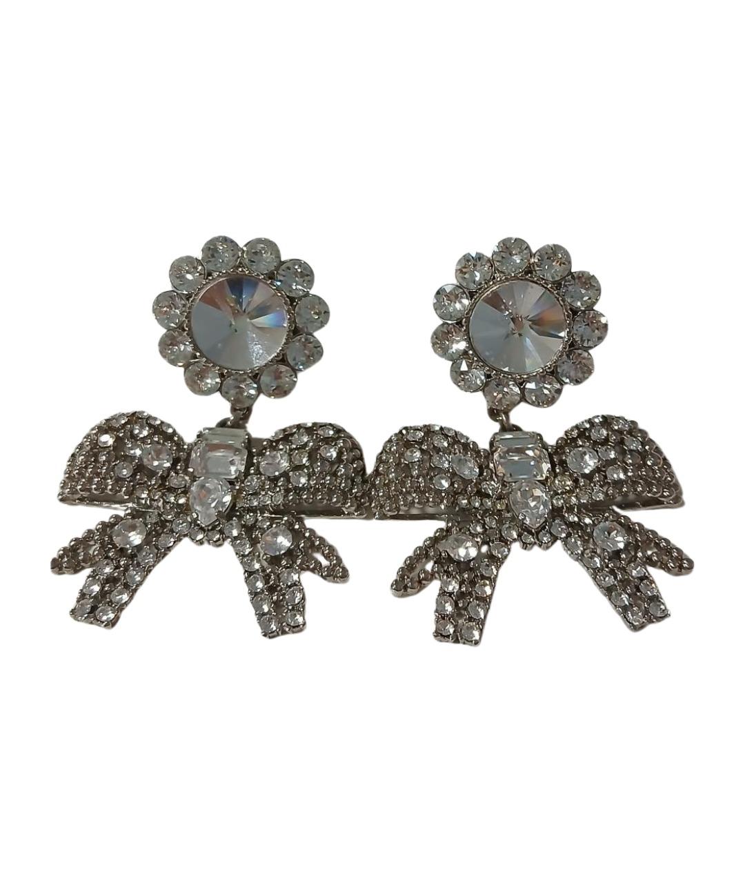 MIU MIU Серебряные металлические серьги, фото 1
