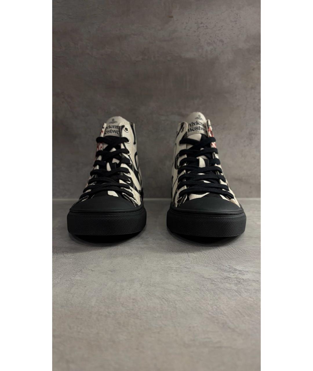 VIVIENNE WESTWOOD Мульти текстильные высокие кроссовки / кеды, фото 6