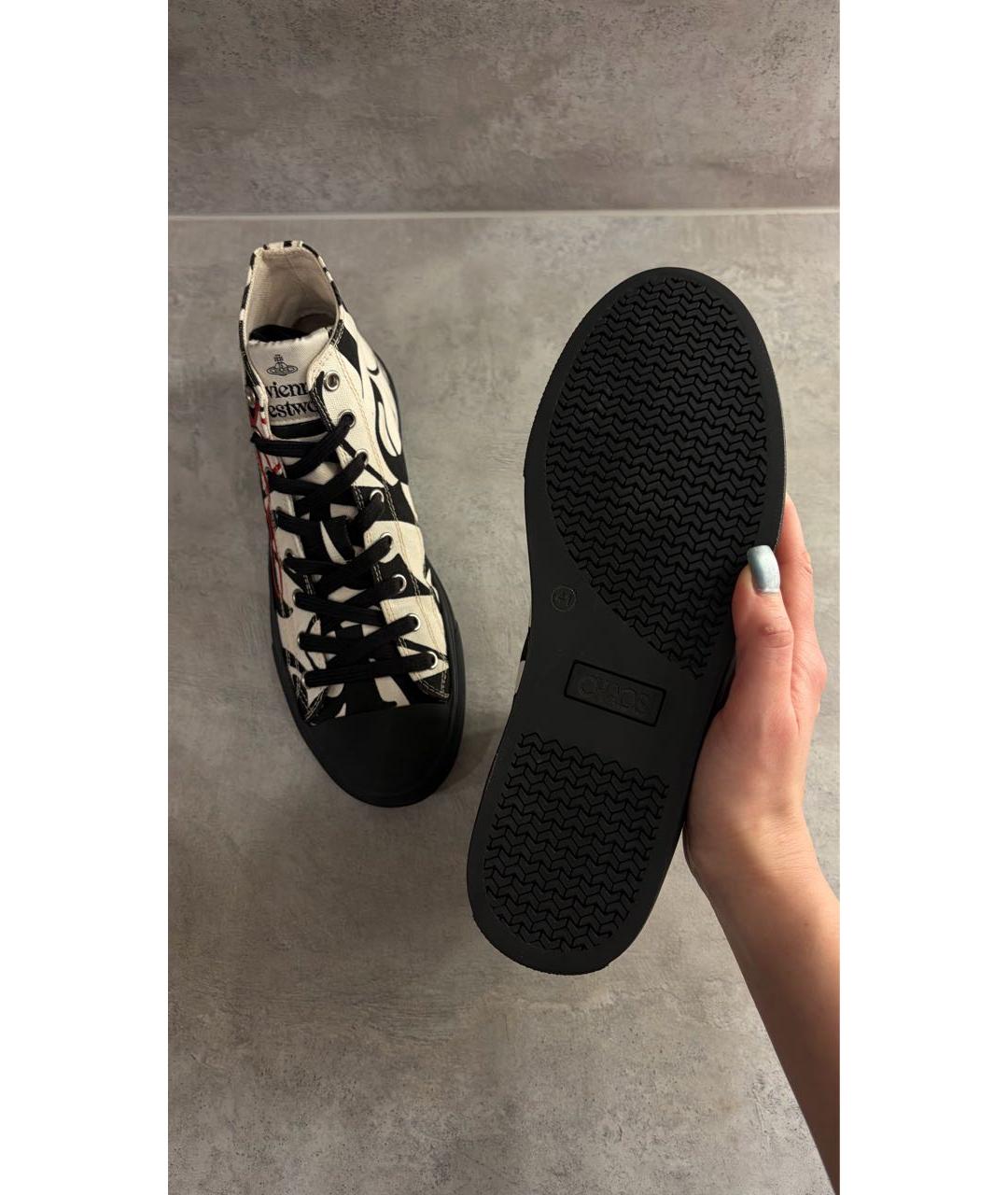 VIVIENNE WESTWOOD Мульти текстильные высокие кроссовки / кеды, фото 8