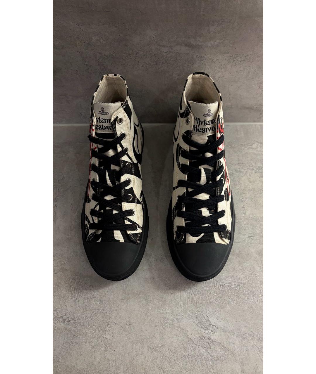 VIVIENNE WESTWOOD Мульти текстильные высокие кроссовки / кеды, фото 5