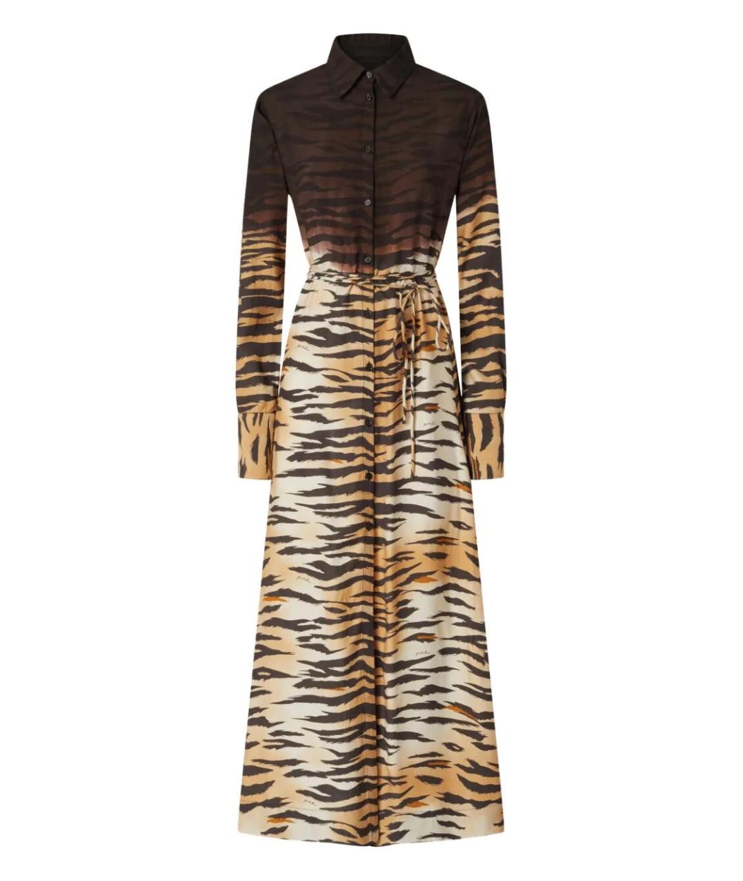 PINKO Черное вискозное повседневное платье, фото 1