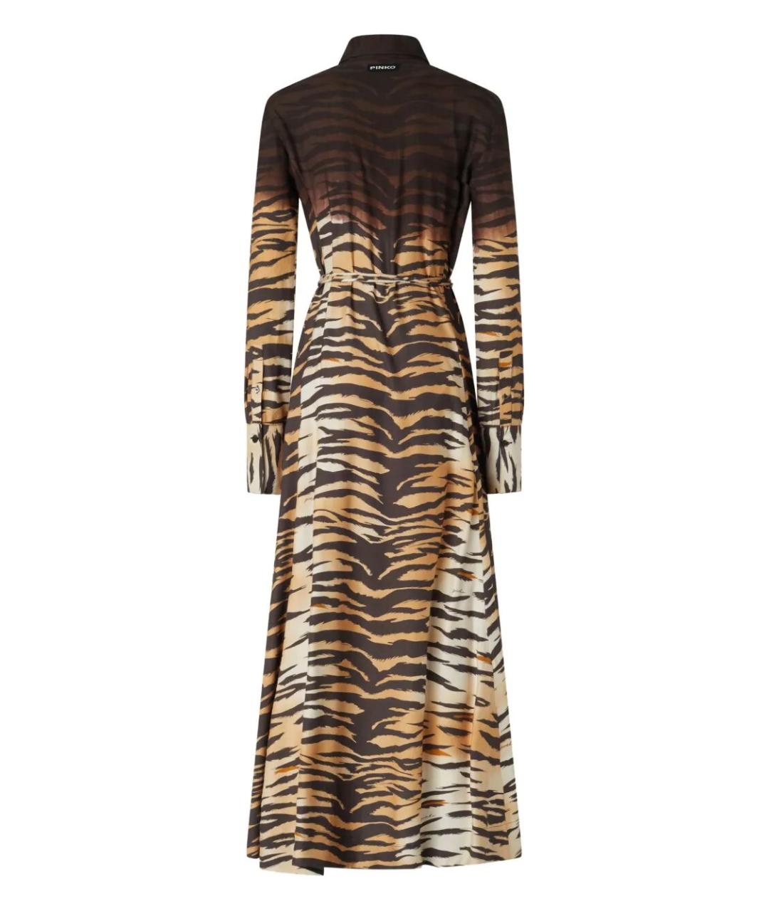 PINKO Черное вискозное повседневное платье, фото 2