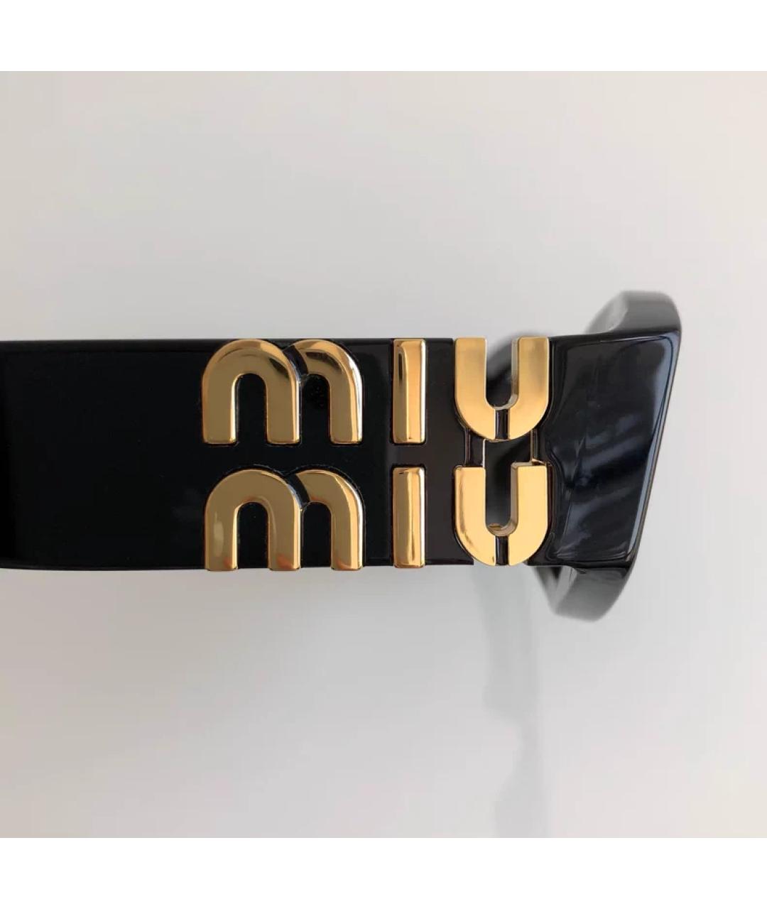 MIU MIU Черные пластиковые солнцезащитные очки, фото 2