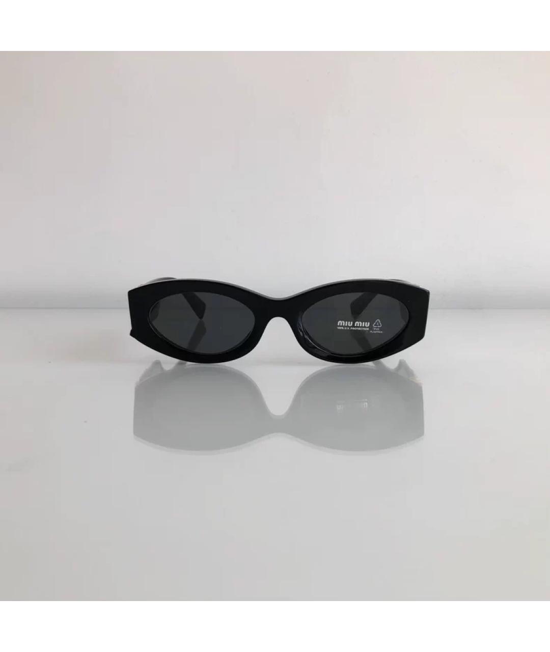 MIU MIU Черные пластиковые солнцезащитные очки, фото 7
