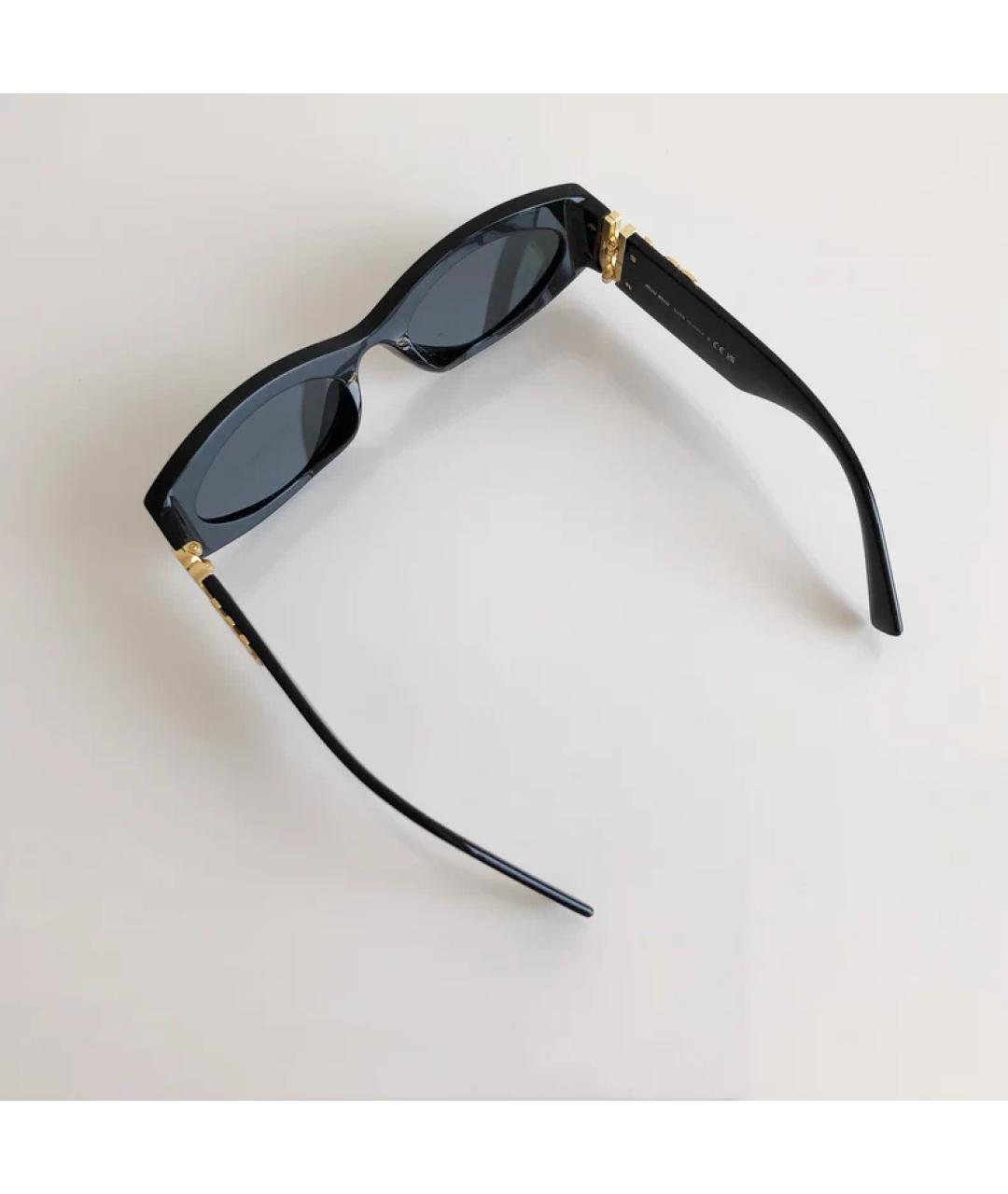 MIU MIU Черные пластиковые солнцезащитные очки, фото 4