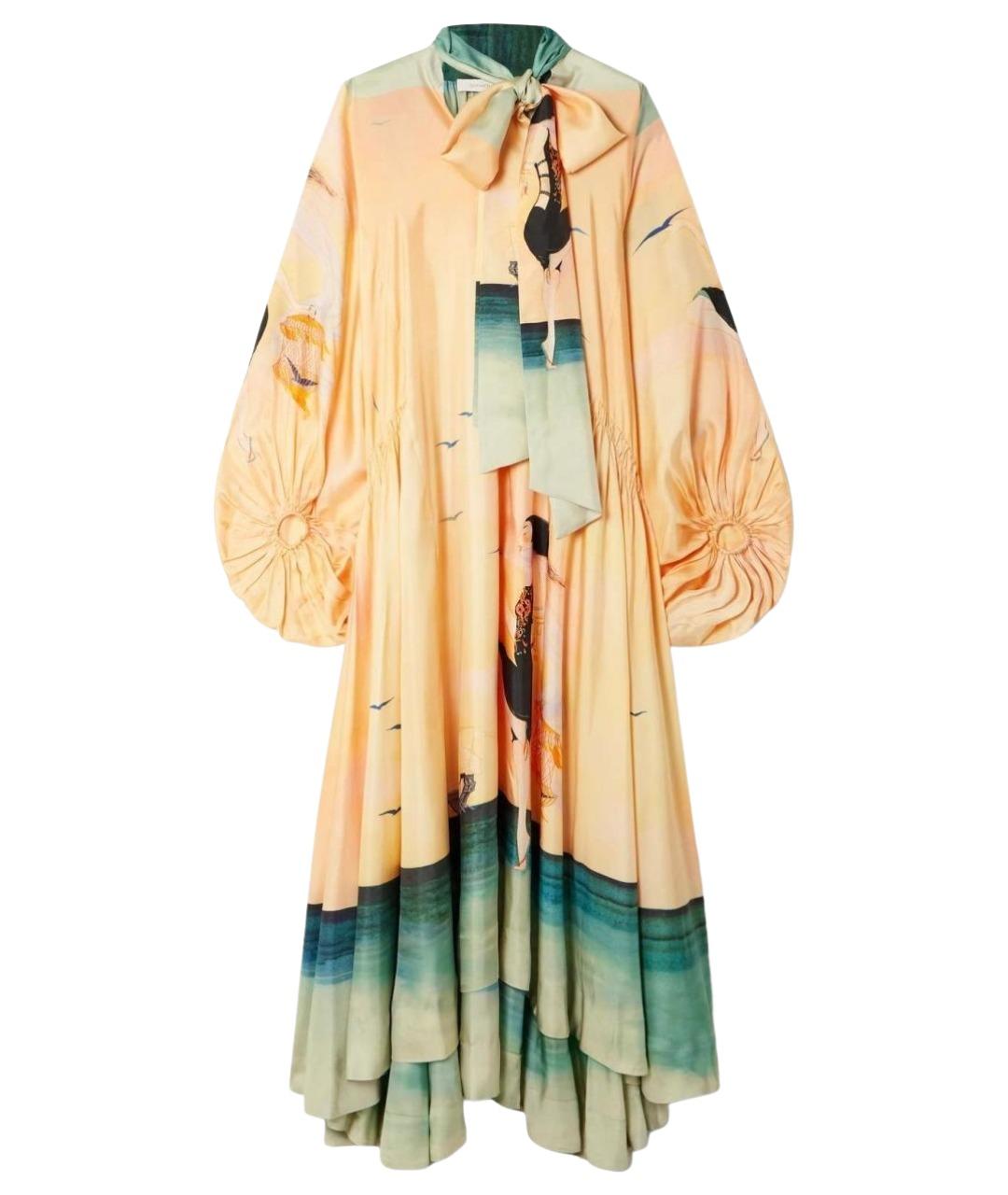 ZIMMERMANN Оранжевое шелковое коктейльное платье, фото 1