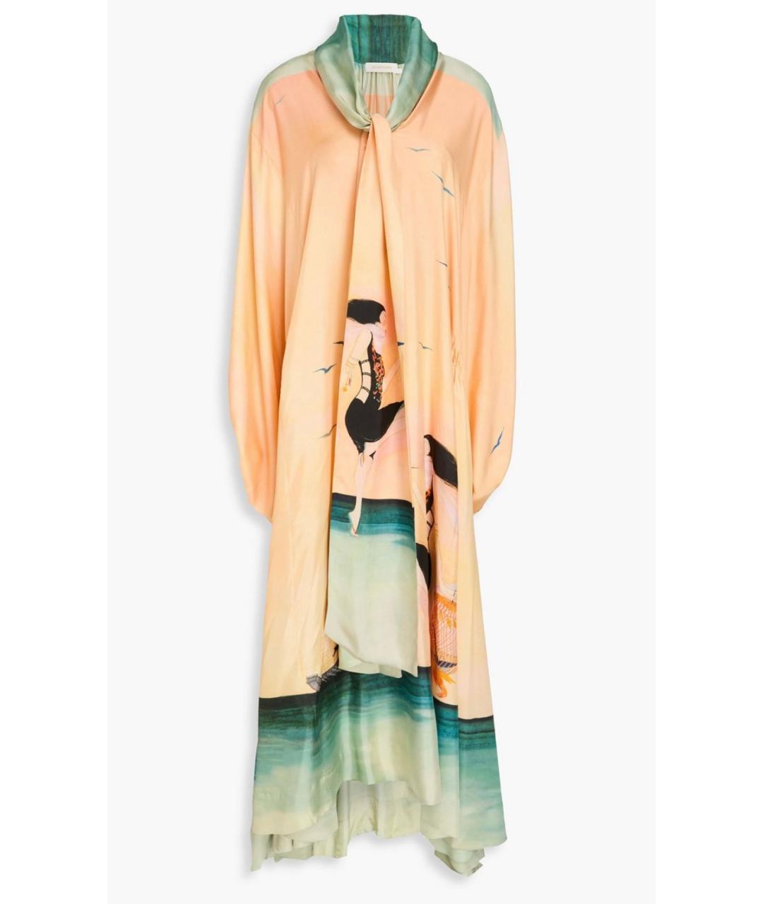 ZIMMERMANN Оранжевое шелковое коктейльное платье, фото 9