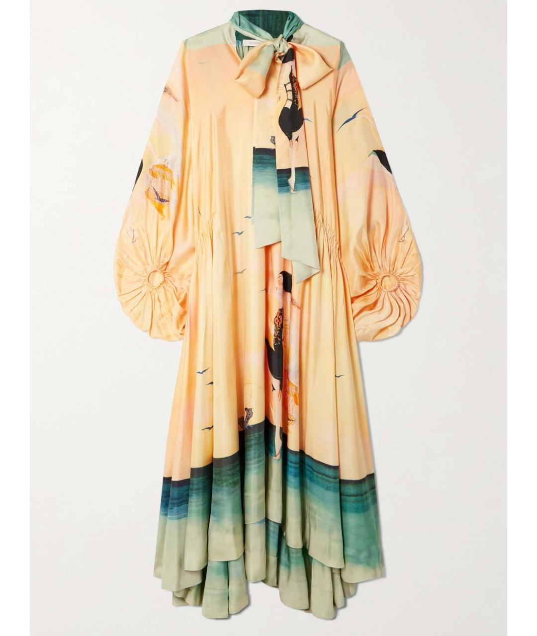 ZIMMERMANN Оранжевое шелковое коктейльное платье, фото 10