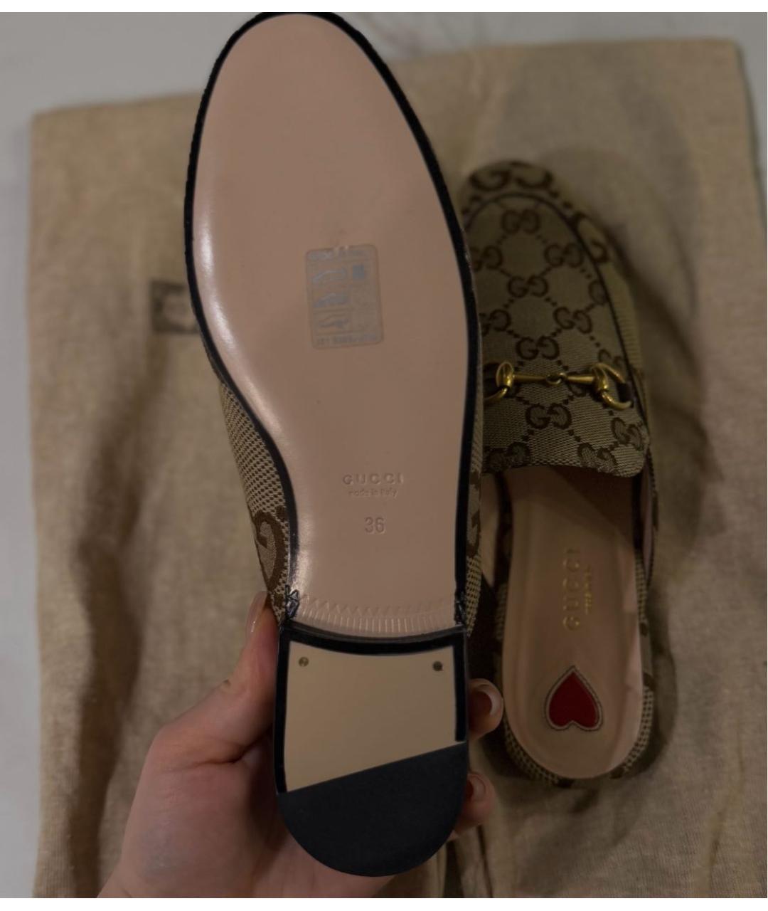 GUCCI Коричневые мюли, фото 7