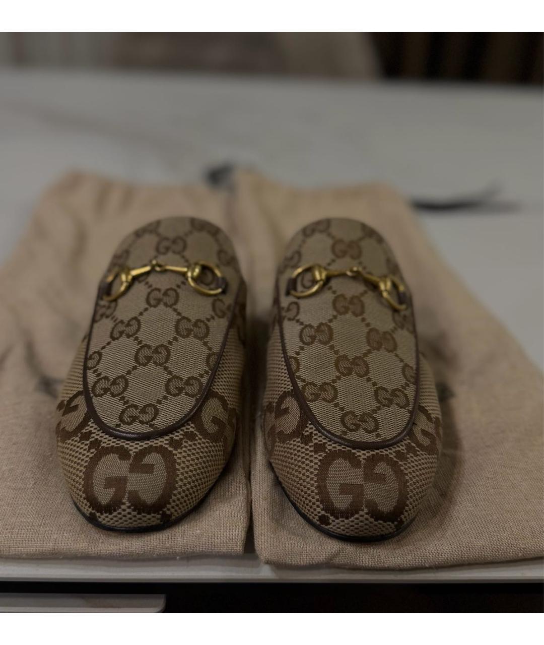 GUCCI Коричневые мюли, фото 2