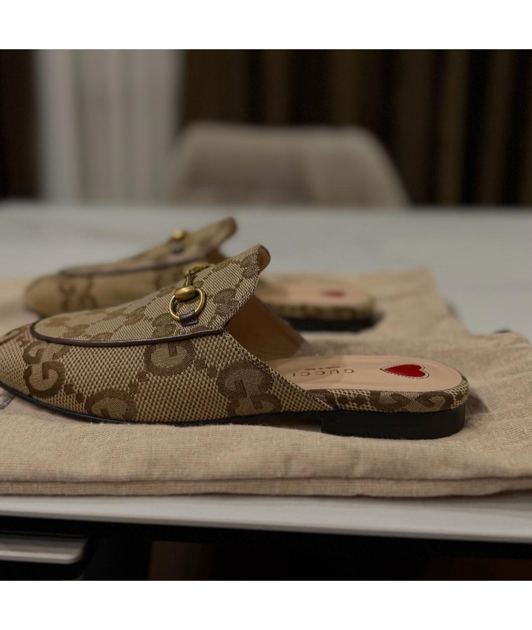 GUCCI Коричневые мюли, фото 5