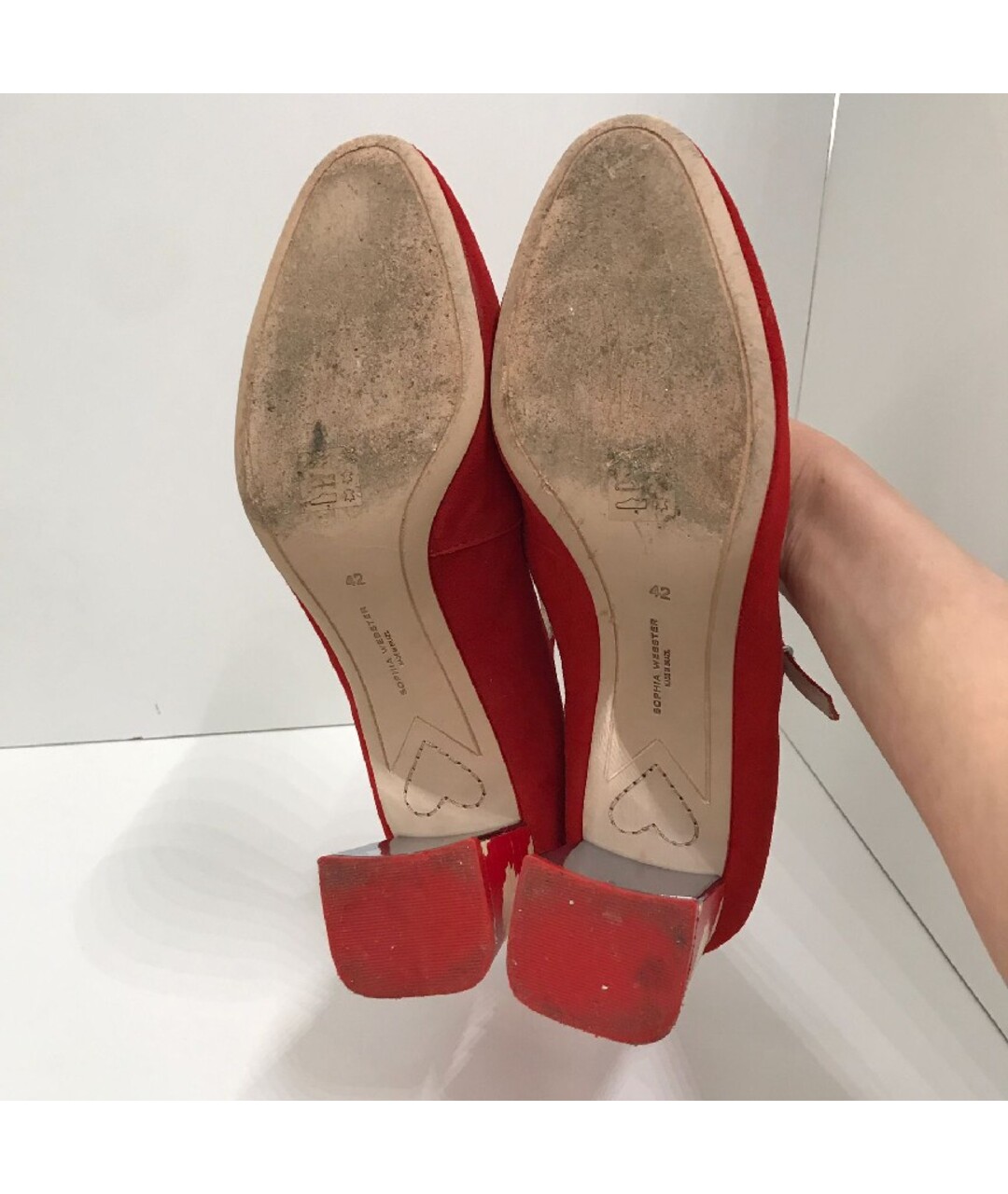 SOPHIA WEBSTER Красные замшевые туфли, фото 5
