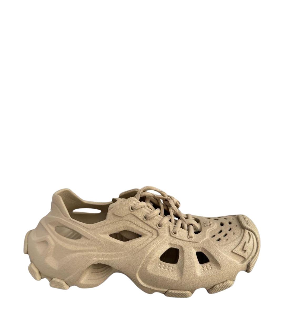 BALENCIAGA Бежевые резиновые кроссовки, фото 1