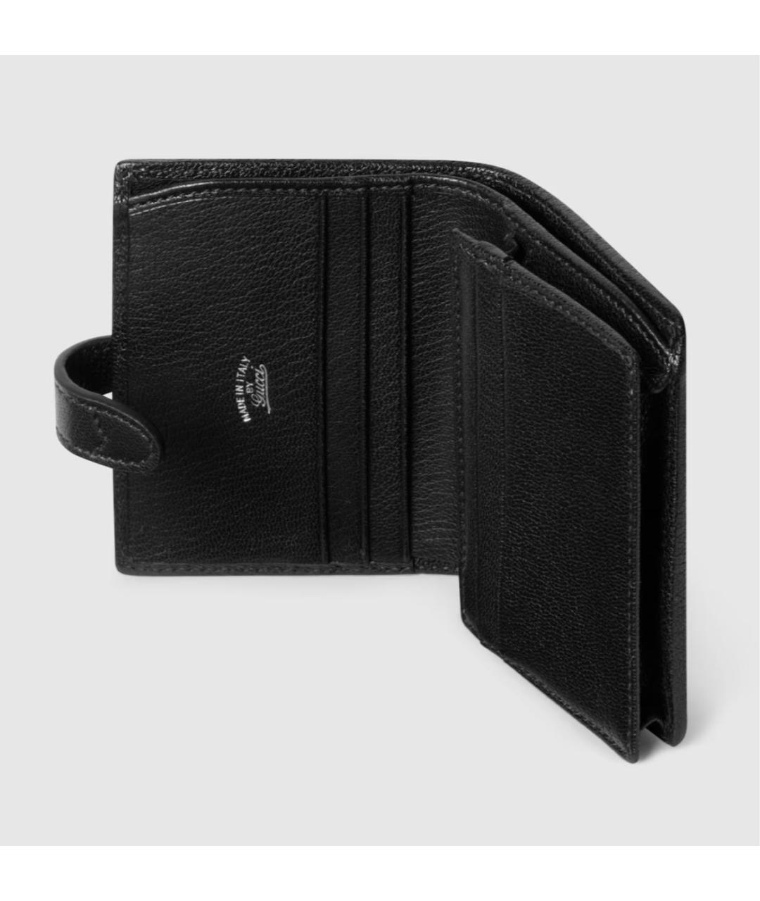 GUCCI Черный кожаный кошелек, фото 4