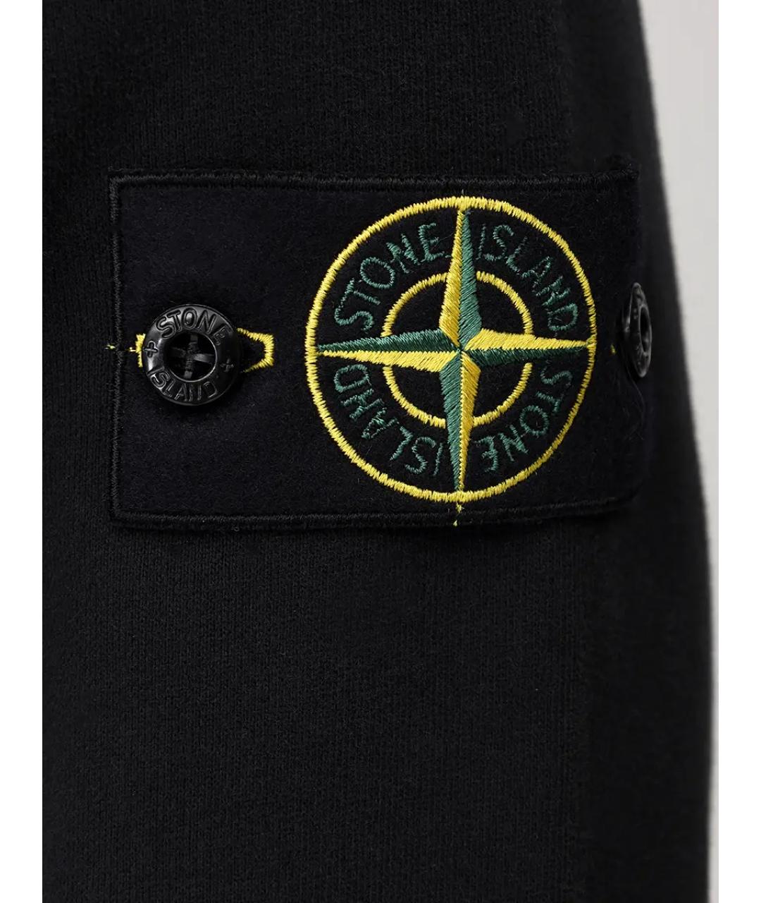 STONE ISLAND Черный хлопковый спортивный костюм, фото 5