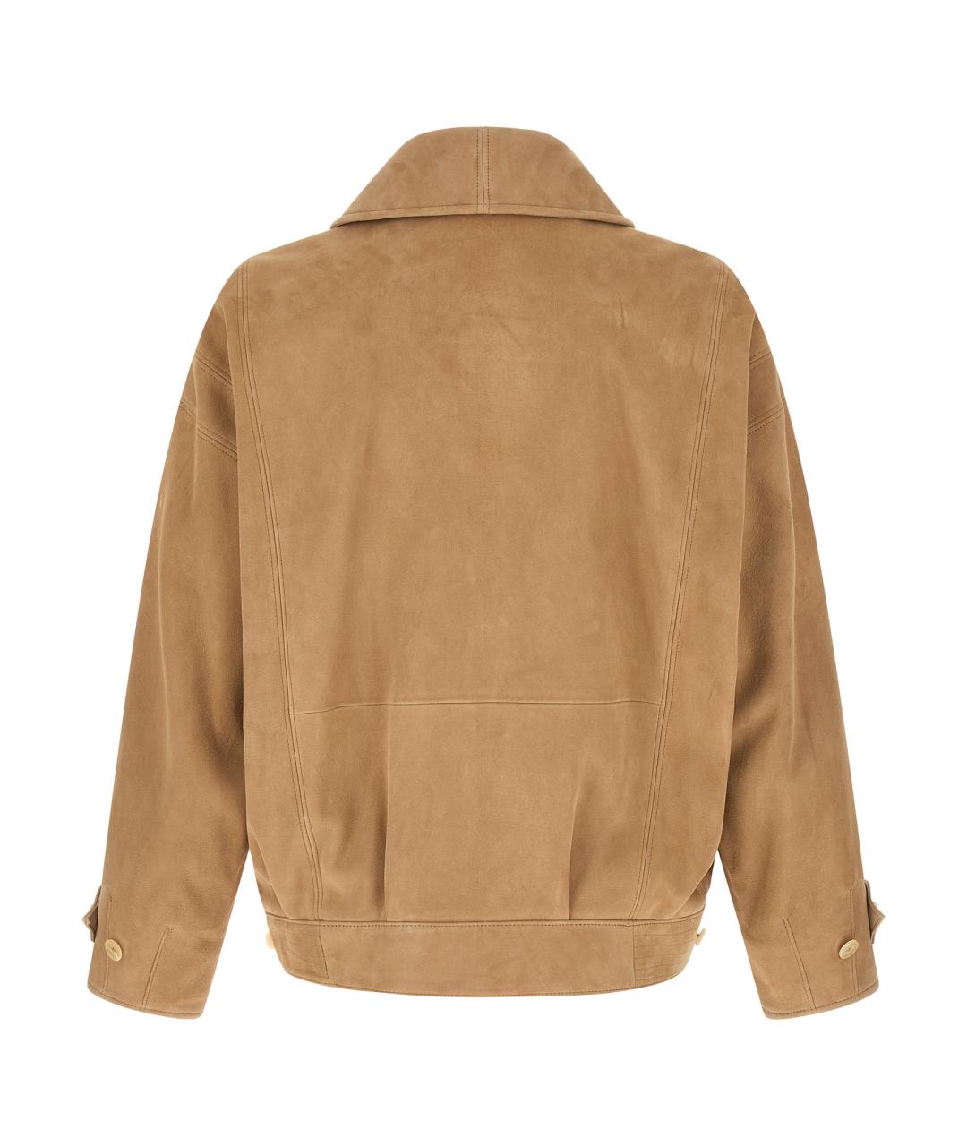 AURALEE Бежевая замшевая куртка, фото 2