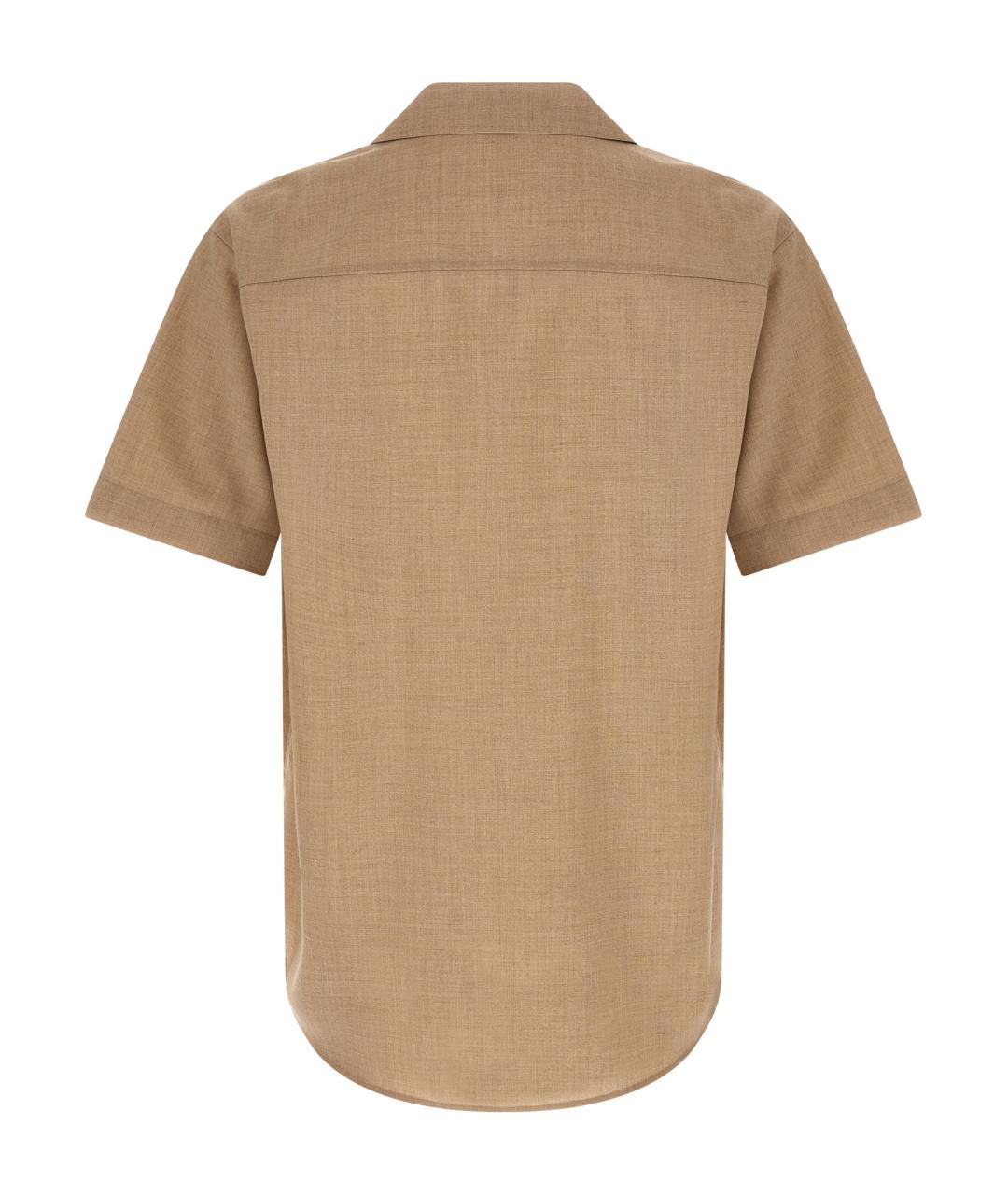 AURALEE Бежевая кашемировая кэжуал рубашка, фото 2