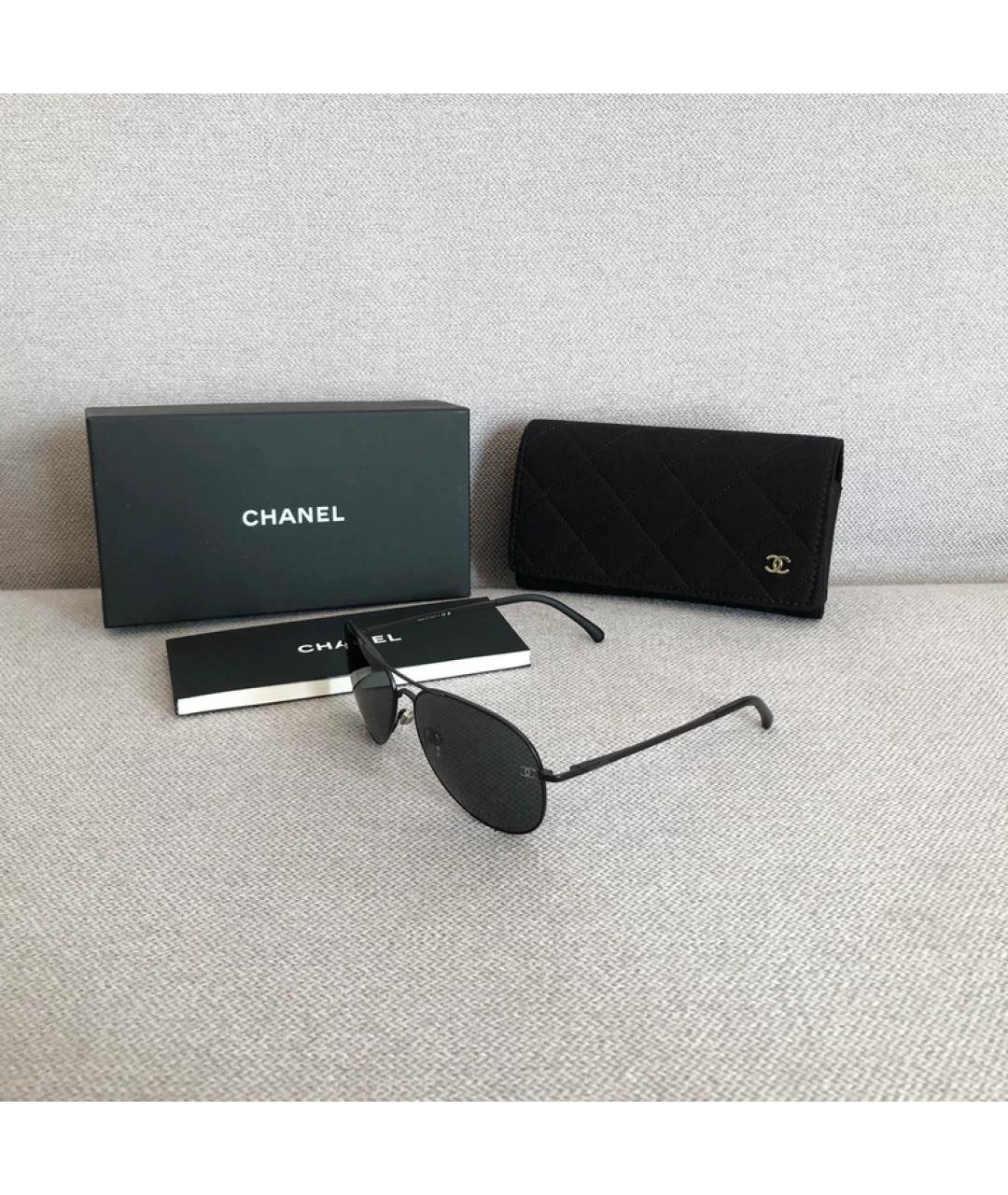 CHANEL Серые металлические солнцезащитные очки, фото 7