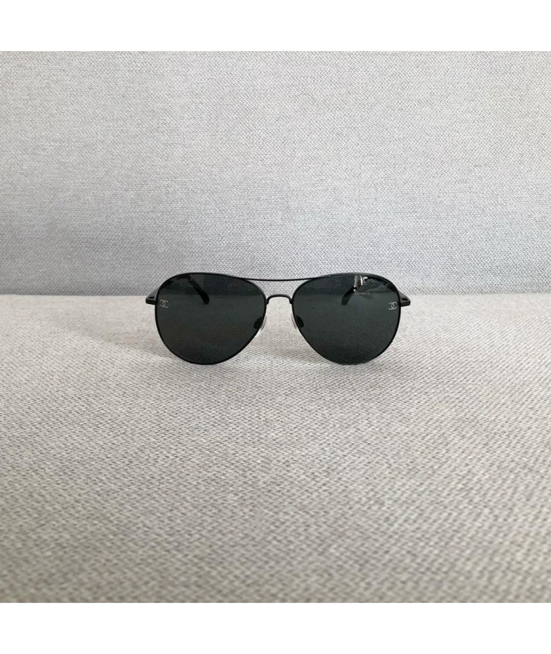 CHANEL Серые металлические солнцезащитные очки, фото 2
